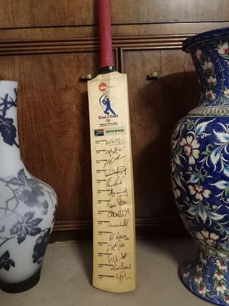 soutafrican team signed bat from 2013 series 2