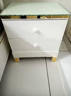 side table of bed 2  pure wood with deco paint each price 3500