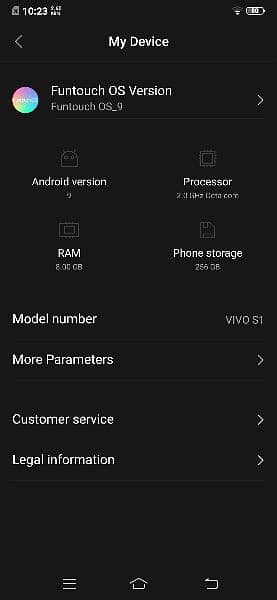 VIVO Si 8Gb ram 256Gb storage 4