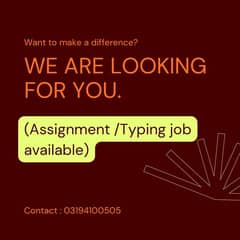 ASSIGNMENT WORK AVAILABLE. DONT WASTE YOUR TIME AND EARN MONEY