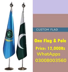 Logo Company Flag & Pole  | Table Flag |Outdoor Company Coutmized Flag