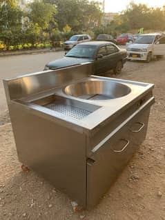 All stainless steel commercial kitchen equipments