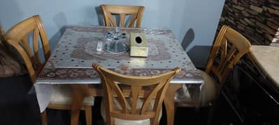 NEW Dining Table with 4 Chair with Plastic Cover