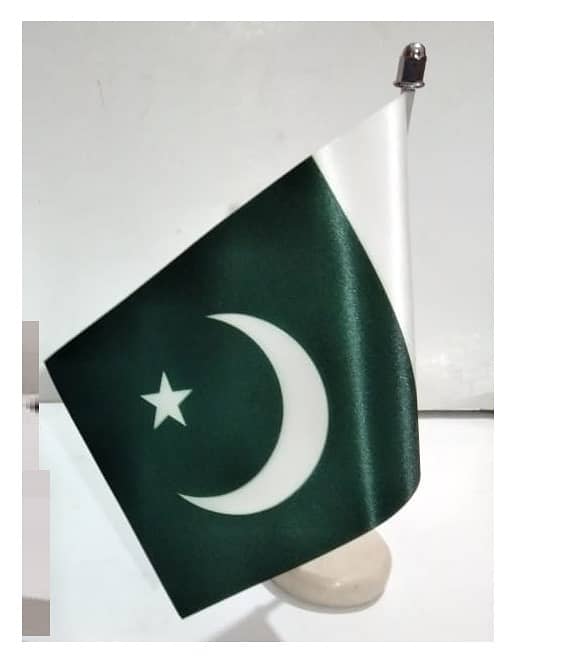 Out door Garden Flag Pole + Pakistan Flag 4X6 FEET 1000Rs 2