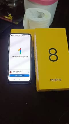 Realme 8 Android with Box and Accessories