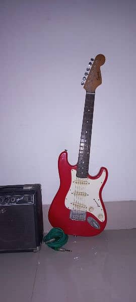 electrical guitar with amplifier 0