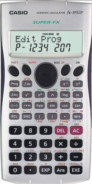 Casio Calculator Super-FX 3950P 0