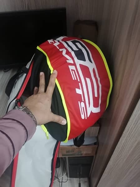 new heavy bike helmet with flash stickers and double mirror 0