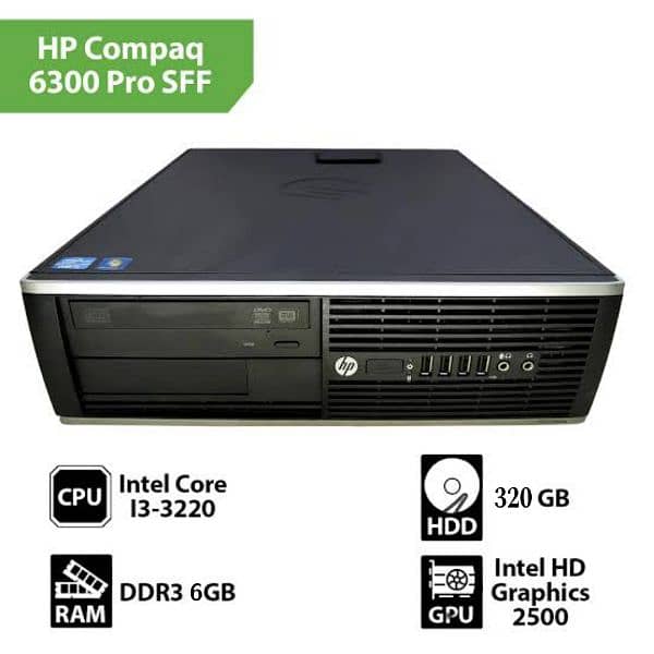 Hp compaq 6300 pro sff i3 3rd inter Hd 4000 0