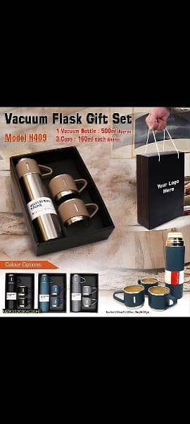 Flask Water Bottle With Cups 0