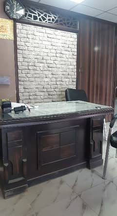 Office Tables Reception for celling Fan Main Front Glass Door