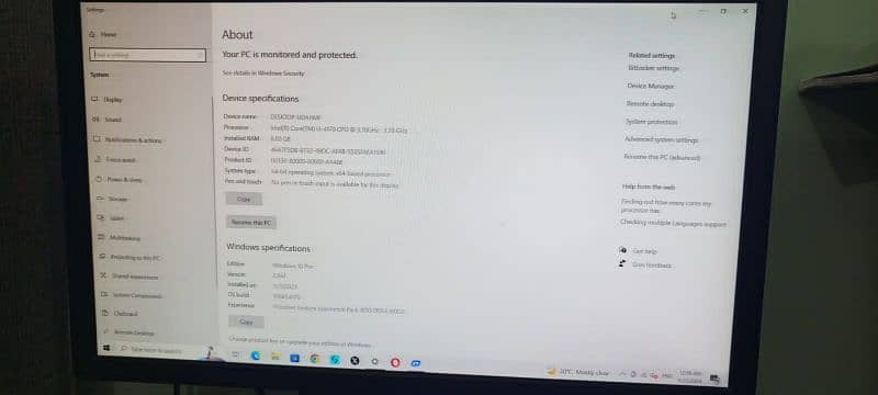 i am selling my Computer corei3 4rth genration 0