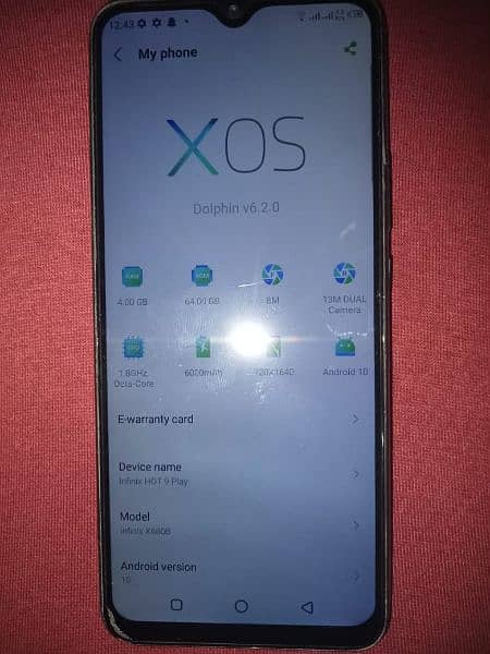 Infinix hot 9 play 4/64 with box 0