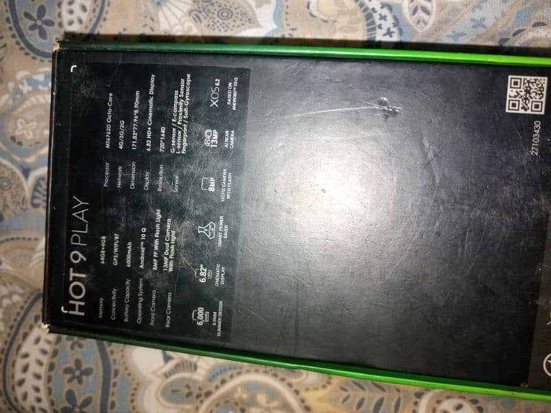 Infinix hot 9 play 4/64 with box 5