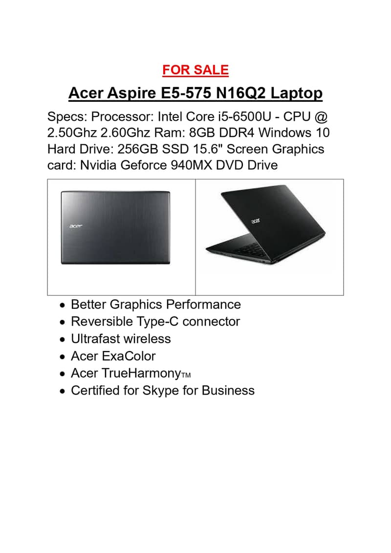 Used Acer Aspire E5-575 N16Q2 Laptop 2