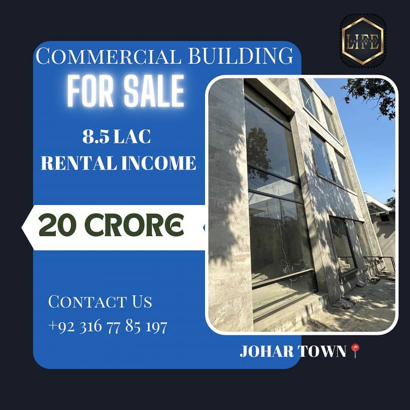 Commercial Building Property For Sale with 8.5 lac Rental Income 0