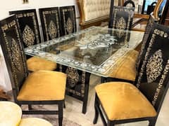 8 chairs dining set 2 months used 0