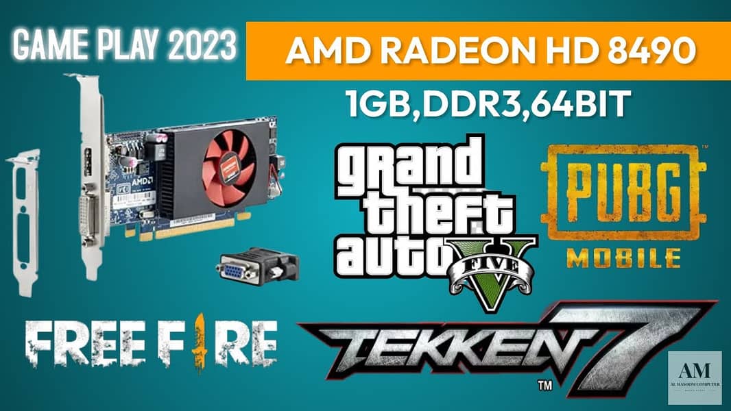 AMD Radeon HD 8490 1GB DDR3 64 Bit PCI Express (PCIe) DVI/DisplayPort 1