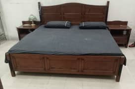 Interwood bed with side tables and mattress