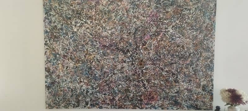 Jackson Pollock style abstract 4 feet x 6 feet 2