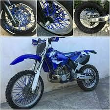 72Pcs 24CM Dark Blue Motorcycle Dirt Bike Spoke Skins Covers Wrap 2