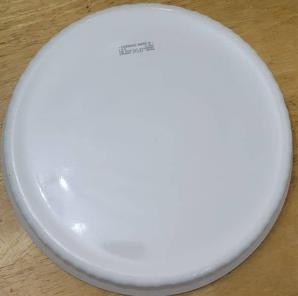 Corningware 10 1/2" French White Quiche  Pan Plate F-3-B 3