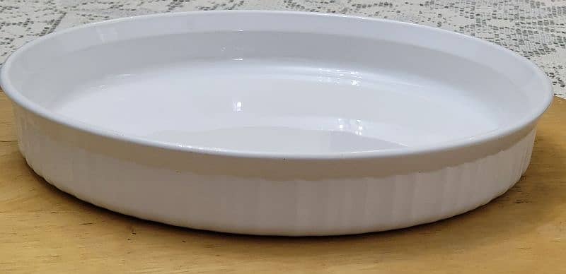 Corningware 10 1/2" French White Quiche  Pan Plate F-3-B 5