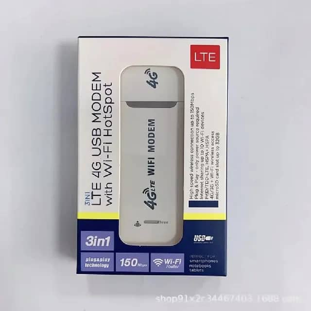 WiFi LTE USB 4G Modem Portable Wireless Dongle 150Mbps (All SIM Card) 3