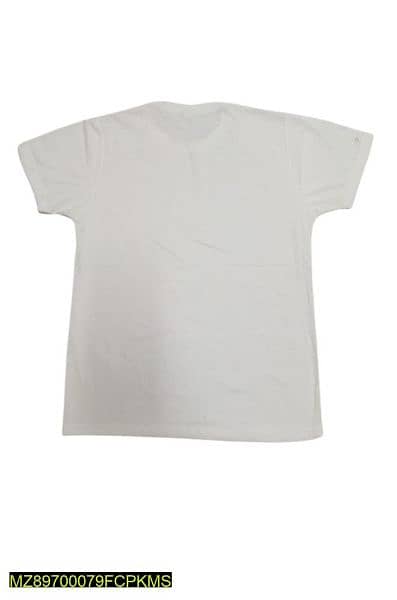 1 Pc cotton printed T shirt White 1