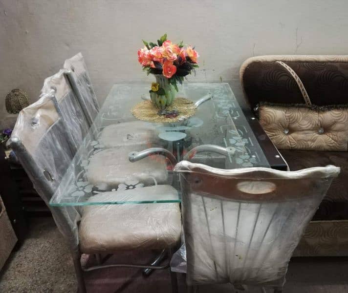 Six Seater Sofa Set and Dining Table with Chairs for sale 8