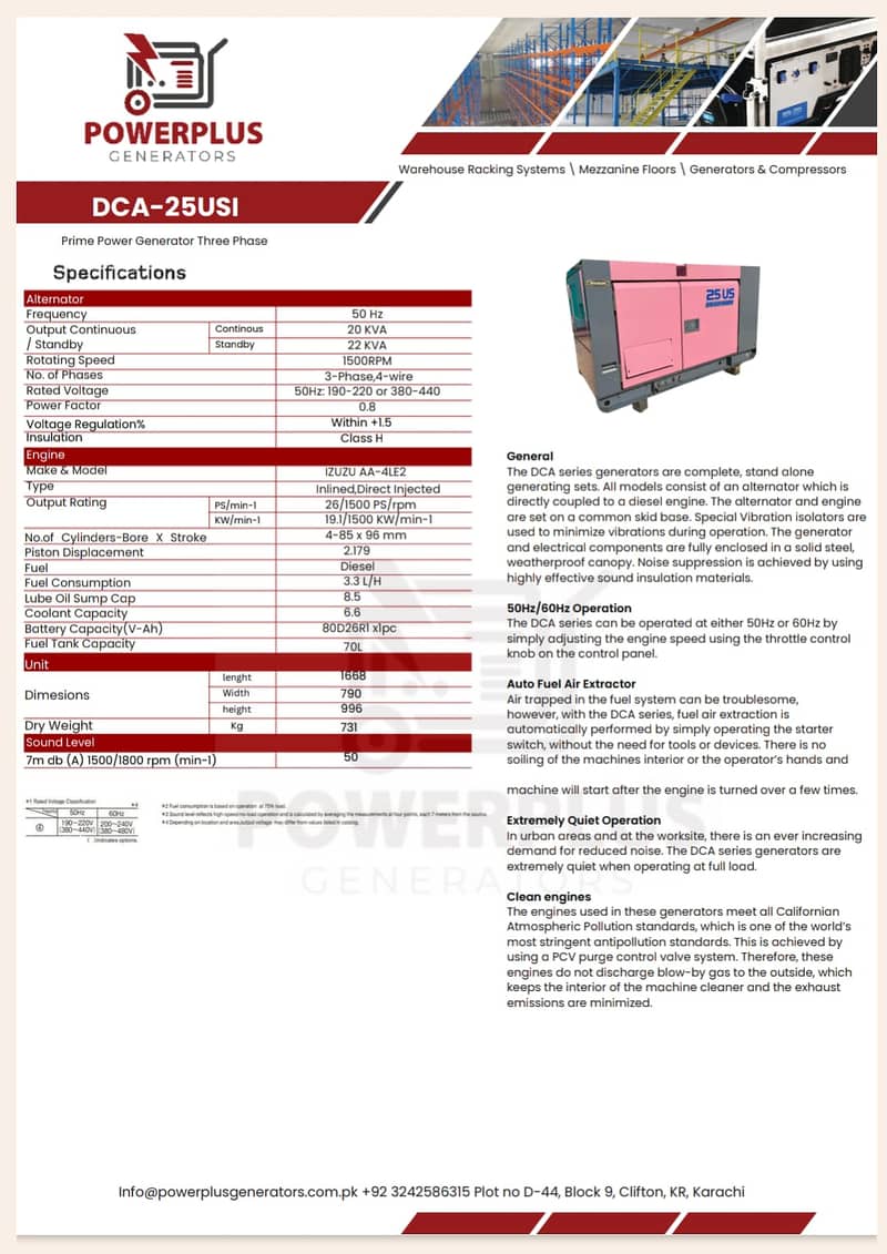 Denyo DCA-25 USI (Ultra Silent) Commercial Generator 9
