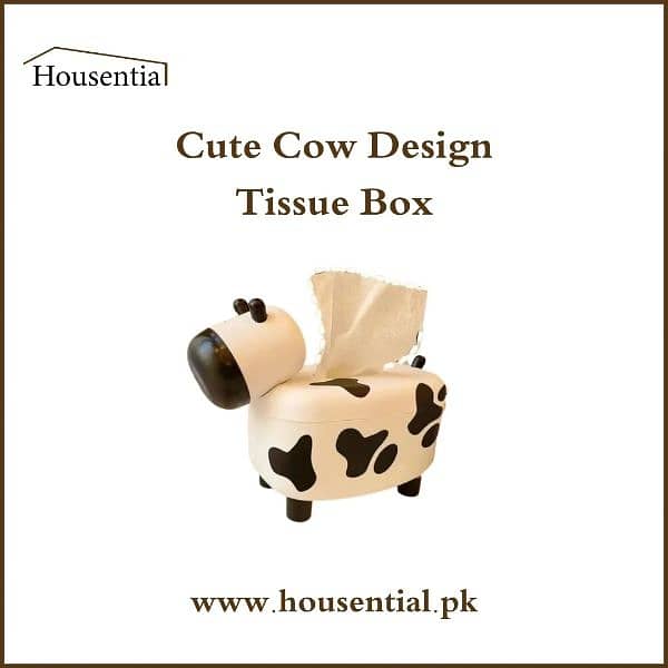 Cute Cow Design Tissue Box 0