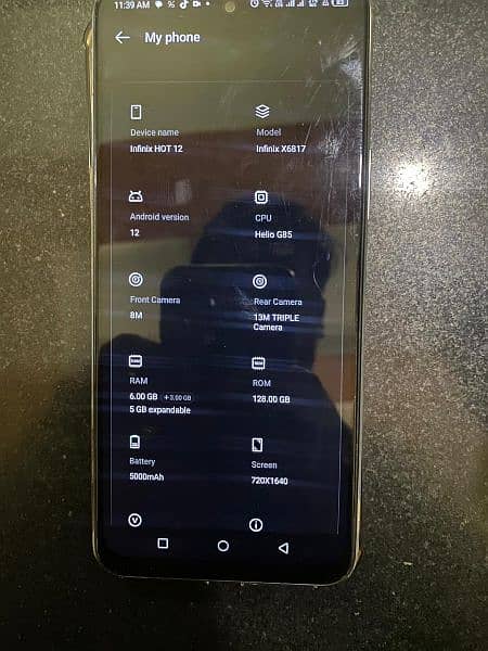Infinix hot 12  specification 6/128 1