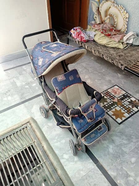 Baby pram and baby carrier 2 seater 3
