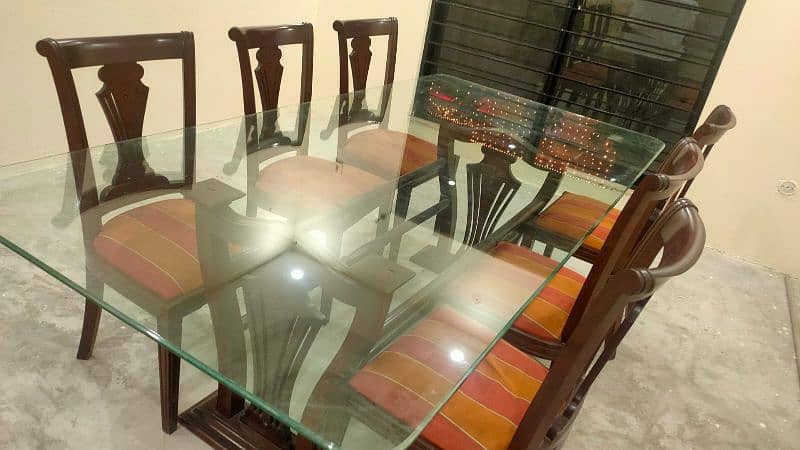 Glass Dining Table with 8 Chairs 1