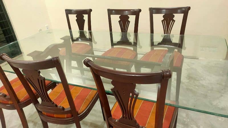 Glass Dining Table with 8 Chairs 2