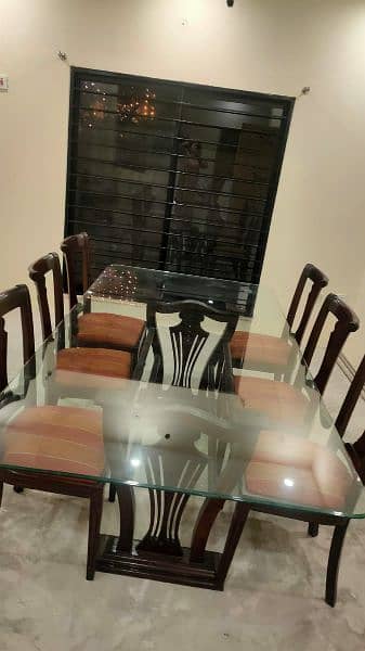 Glass Dining Table with 8 Chairs 4