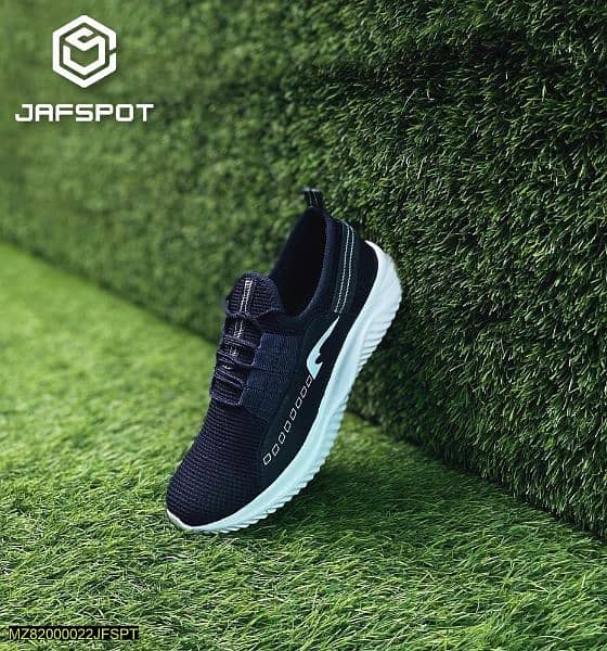 Men Breathable Mesh Training Casual Sneakers (Blue) 1