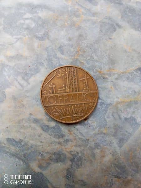 10 Francs (1976) Old Coin 1