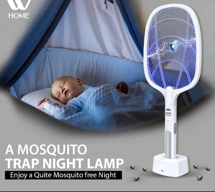 Mosquito Killer Racket, 2 In 1 Rechargeable Mosquito Lamp 0