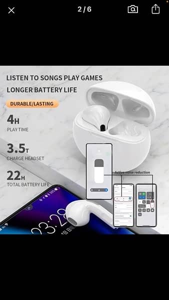 Original Air Pro 6 TWS Wireless Bluetooth Headset 5.3 Headphone 3