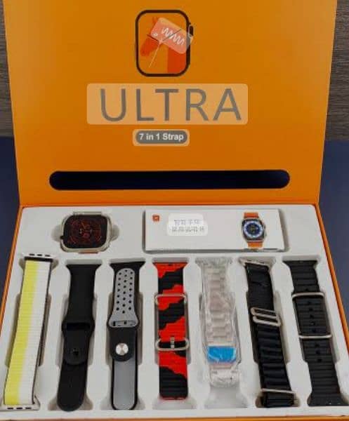 Smartwatch 7 straps Brand new With box totally box packed 0