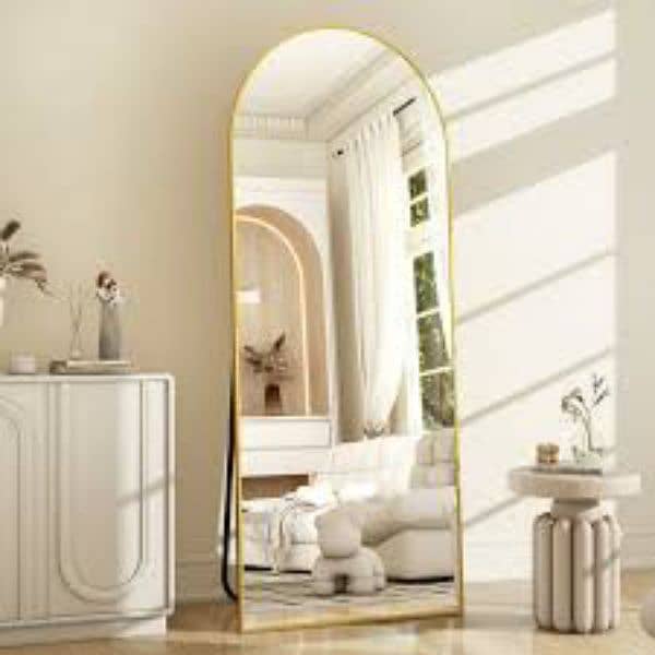 standing mirror with golden fiber free delivery in karachi 1