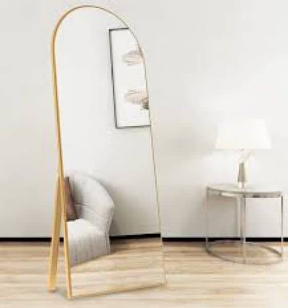 standing mirror with golden fiber free delivery in karachi 2