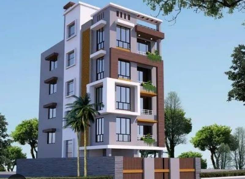 630 Sq ft Triple Story Flats 6 Bed Attached Bath 0