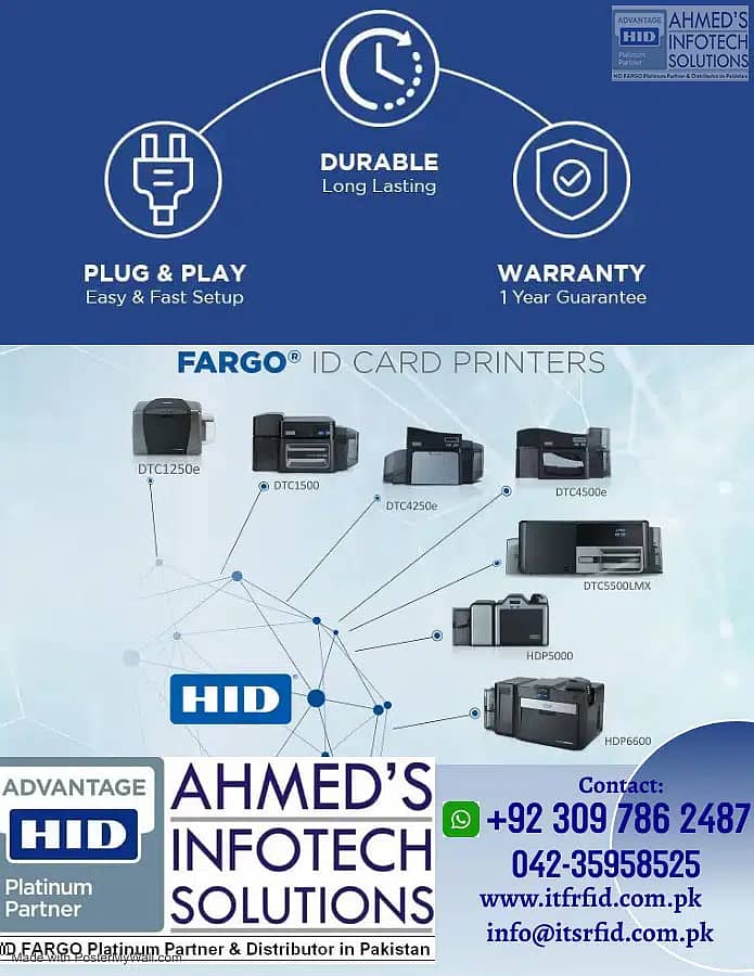 Employ cards, student card Printer, PVC, RFID Mifare Smart Chip 1