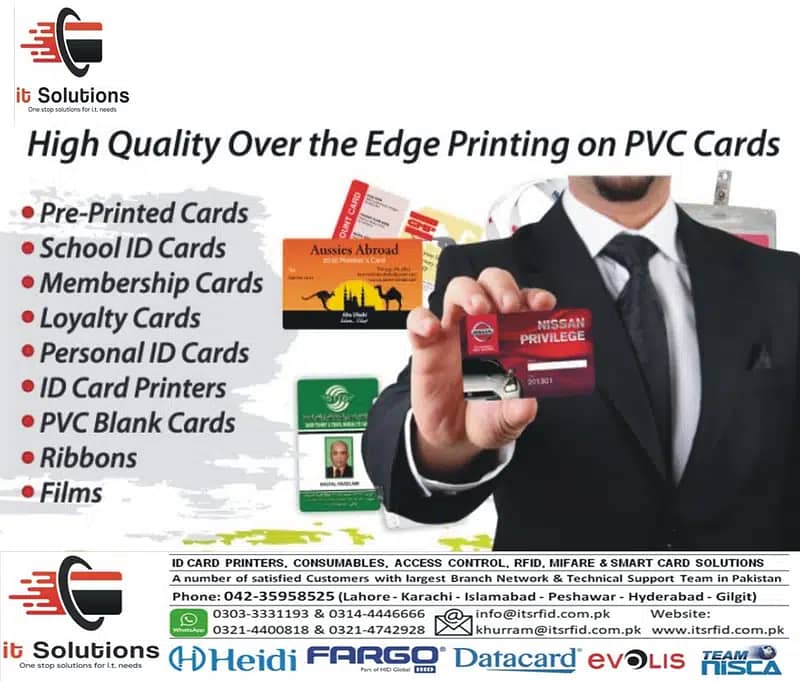Employ cards, student card Printer, PVC, RFID Mifare Smart Chip 7