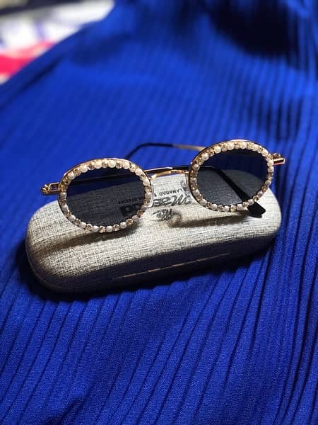 Rhinestone Sunglasses UV Protection Women's Diamond Studded (Imported) 1