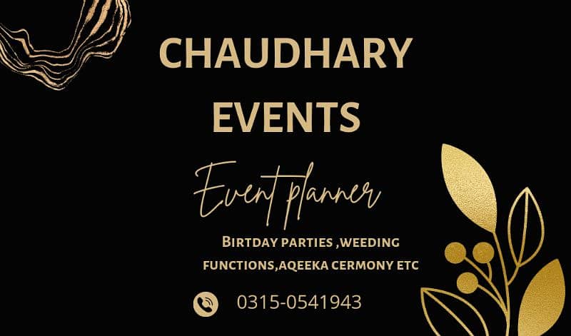 Chaudhary Events Event planner 1