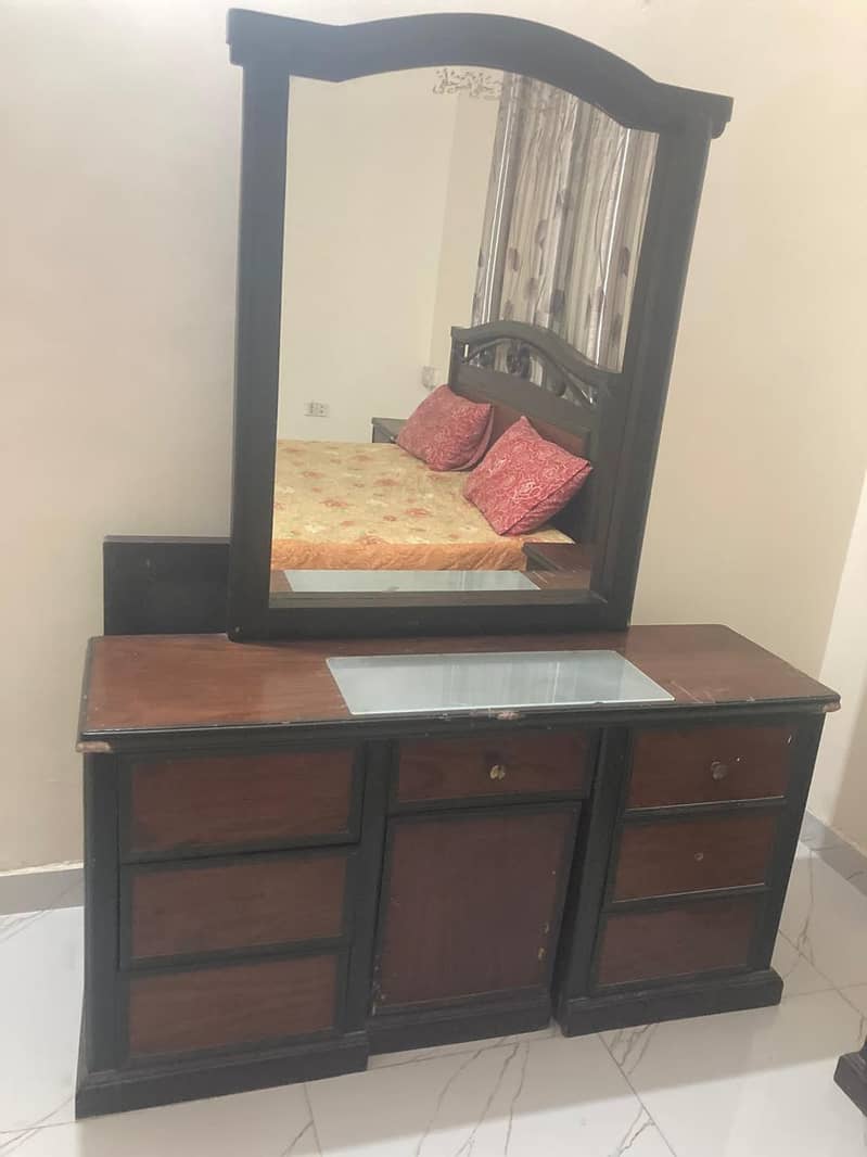Double Bed With Side Tables , Dressing Table and a Spring Mattress 3
